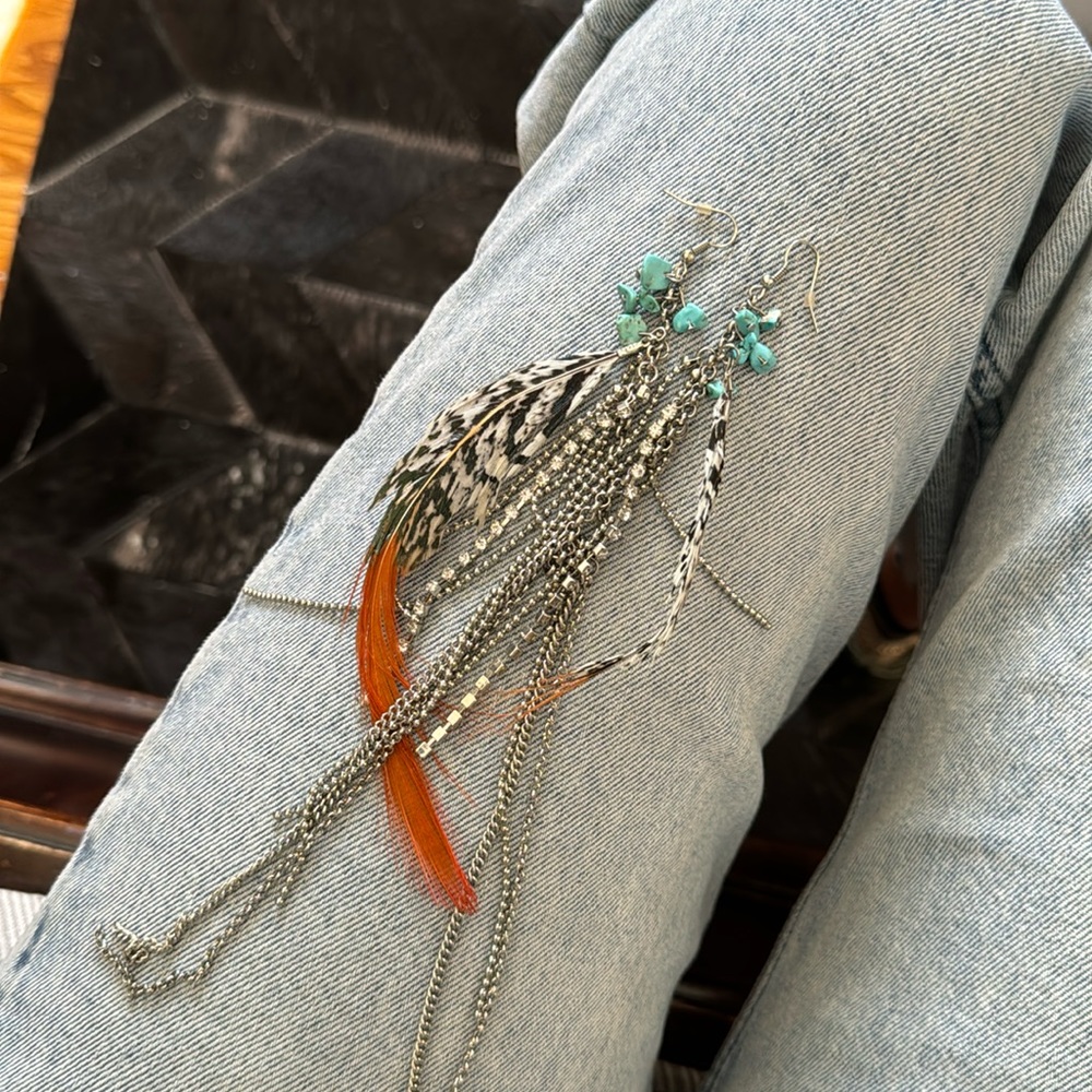 Feather earrings